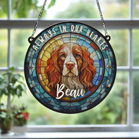 Cocker Spaniel Memorial Stained Glass Effect Suncatcher